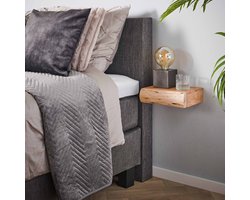 Giga Meubel Nachtkastje Tree XS - Naturel - Set van 2 - 30x8x20cm