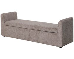 Giga Meubel Opbergbank Calvin - Stof Taupe - 2 Zitplekken - 151x45x50cm