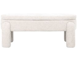 Giga Meubel Opbergbank Juul - Stof - Beige - Halbankje - 114x52x47cm