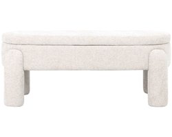 Giga Meubel Opbergbank Juul - Stof - Beige - Halbankje - 114x52x47cm