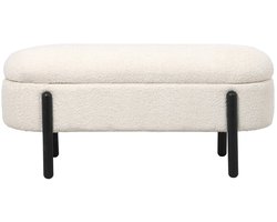 Giga Meubel Opbergbank Vieve - Beige - Stof - 108x41x48cm