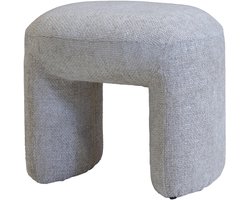 Giga Meubel Poef Raven - Taupe - Stof - 47x42x42cm