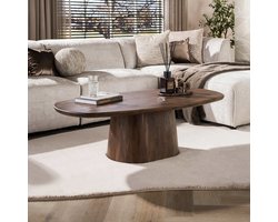 Giga Meubel Salontafel Central - Bruin Hout - 135x70x35cm