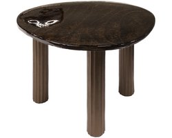 Giga Meubel Salontafel Eclipse - Koper Glas - 70x59x45cm