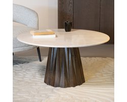 Giga Meubel Salontafel Faiza - Rond - Marmer - 75cm