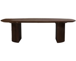 Giga Meubel Salontafel Feline - Deens Ovaal - Mangohout - 130cm