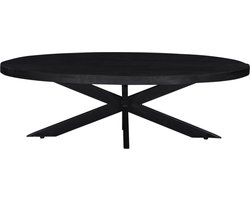 Giga Meubel Salontafel Mansour - Zwart Mangohout - 130x70x40cm