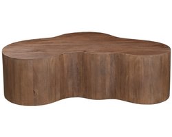 Giga Meubel Salontafel Moos - Organisch - Donkerbruin - 129cm