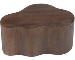 Giga Meubel Salontafel Moos - Organisch Donkerbruin Hout - 70x50x30cm