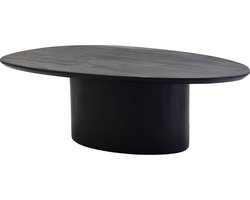 Giga Meubel Salontafel Nara - Organisch - Zwart - Mangohout - 110cm