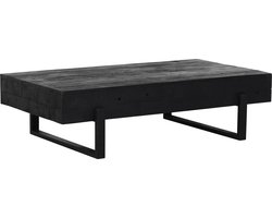 Giga Meubel Salontafel New Vintage - Zwart Mangohout - 140x75x35cm