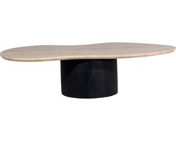 Giga Meubel Salontafel Oliver - 140x70x35cm - Beige - Travertin