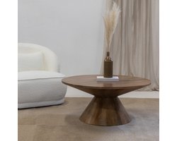 Giga Meubel Salontafel Sep - Rond - Mangohout - 90x90x40cm