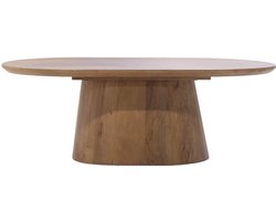 Giga Meubel Salontafel Stijn - Deens Ovaal Bruin Hout - 130x60x35cm
