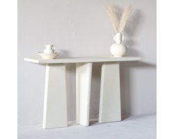 Giga Meubel Sidetable Chiara - Beige Mangohout - 130x40x75cm