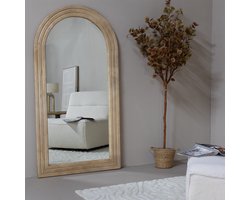 Giga Meubel Spiegel Esther - Naturel Mangohout - 94x4x178cm
