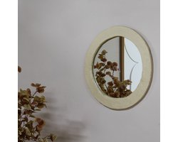 Giga Meubel Spiegel Paige Rond - Naturel - 60x4x60cm