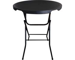 Giga Meubel Statafel Piper - Zwart - Inklapbaar - 80x80x110cm