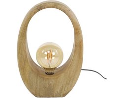 Giga Meubel Tafellamp Arch Wood L - Mangohout - 1-Lichts - 30x13x43cm