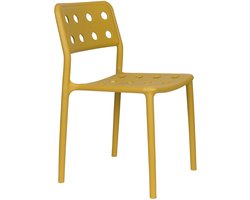 Giga Meubel Tuinstoel Serra - Geel - 53x46x80cm - Set van 4