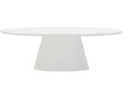 Giga Meubel Tuintafel Cleo - Ovaal 160cm - Wit Eco Composiet