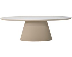Giga Meubel Tuintafel Cleo - Ovaal 240cm - Beige Eco Composiet