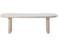 Giga Meubel Tuintafel Deens Ovaal Maya - Beige Betonlook - 300x100x75cm