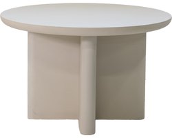 Giga Meubel Tuintafel Miso - Rond 120cm - Beige betonlook - Acryl Coating