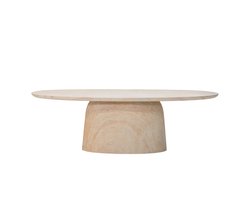 Giga Meubel Tuintafel Myrna - Ovaal - Naturel Travertin - 240x100x74cm