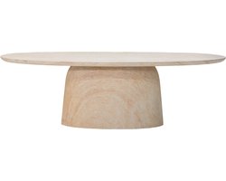 Giga Meubel Tuintafel Myrna - Ovaal Travertin - 200x100x74cm