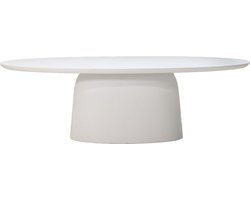 Giga Meubel Tuintafel Myrna - Ovaal - Wit Betonlook - 240x110x74cm