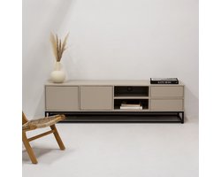 Giga Meubel Tv-Meubel Cervi - Mangohout/Metaal - Taupe - 180cm