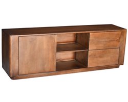 Giga Meubel Tv-Meubel Finn - Donkerbruin Hout - 160x40x55cm