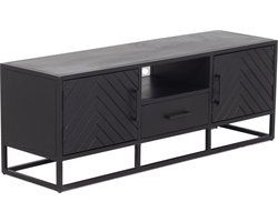 Giga Meubel Tv-meubel Isa - Zwart Mangohout - 140x40x50cm