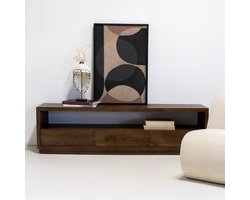 Giga Meubel Tv-meubel Luxurious - Donkerbruin Mangohout - 150x40x50cm