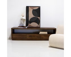Giga Meubel Tv-meubel Luxurious - Donkerbruin Mangohout - 180x40x50cm