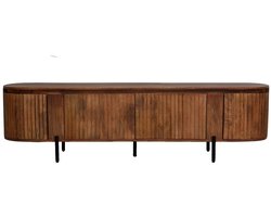Giga Meubel Tv-Meubel Marlène - Mangohout/Metaal - Naturel - 200cm
