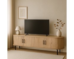 Giga Meubel Tv-meubel Merel - Naturel Mangohout - 200x46x56cm