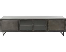 Giga Meubel TV-meubel Rift - Zwart Metaal - 4 Vakken - 180x40x50cm