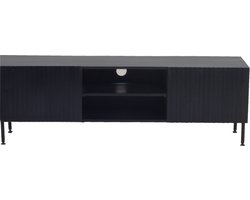 Giga Meubel Tv-Meubel Roman - Zwart Mangohout - 150x40x50cm