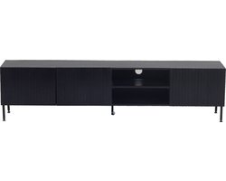 Giga Meubel Tv-Meubel Roman - Zwart Mangohout - 200x40x50cm
