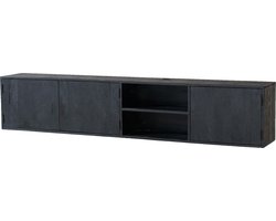 Giga Meubel Tv-Meubel Zen - IJzer/Mangohout - Zwart - 200cm