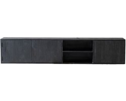 Giga Meubel Tv-Meubel Zen - IJzer/Mangohout - Zwart - 200cm