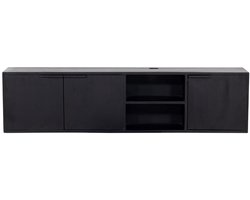 Giga Meubel Tv-meubel Zen - Zwart Mangohout IJzer - 160x30x40cm