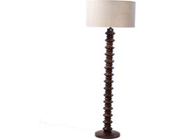 Giga Meubel Vloerlamp Alice - 55x55x150cm - Walnoot Hout