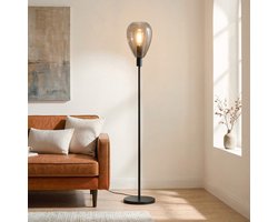 Giga Meubel Vloerlamp Anita Smoke Glas – 1-lichts – E27 – 30x30x170 cm