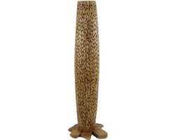 Giga Meubel Vloerlamp Bars - Naturel Teakhout - 3-Lichts - 40x40x145cm