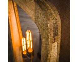 Giga Meubel Vloerlamp Bray - Mangohout Naturel - 3-Lichts - 50x14x120cm