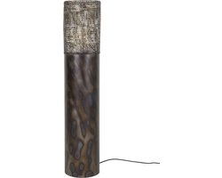 Giga Meubel Vloerlamp Cilinder - 25x25x120cm - Metaal - Bruin/Zwart