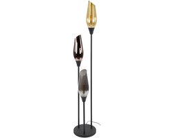Giga Meubel Vloerlamp Cocoon - Multicolor Glas - 3-Lichts - 35x35x168cm